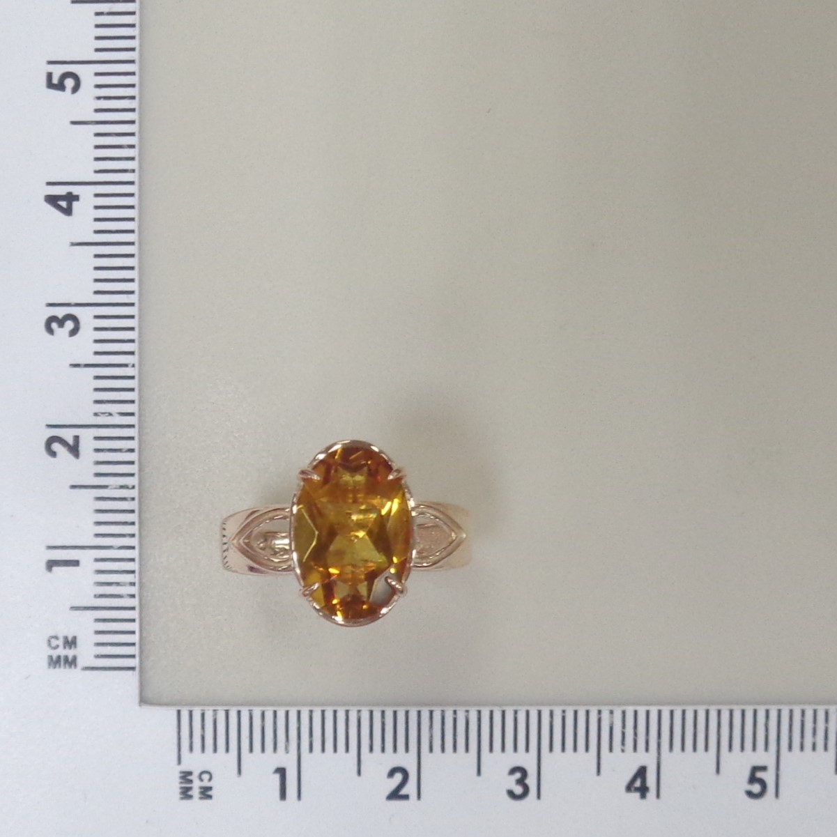 Серебряное кольцо с цитрином